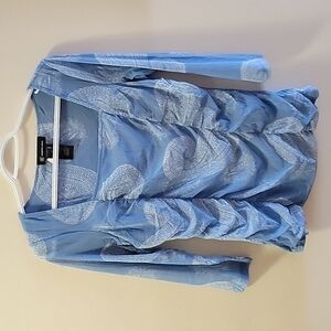 INC 3/4 Sleeve Sheer Blouse L